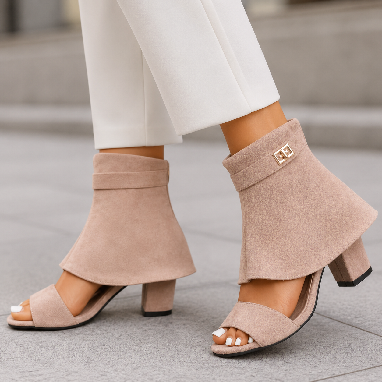 Vesper Cuffed Suede Sandals