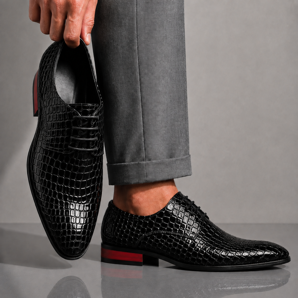 Cavallo Croc Oxfords