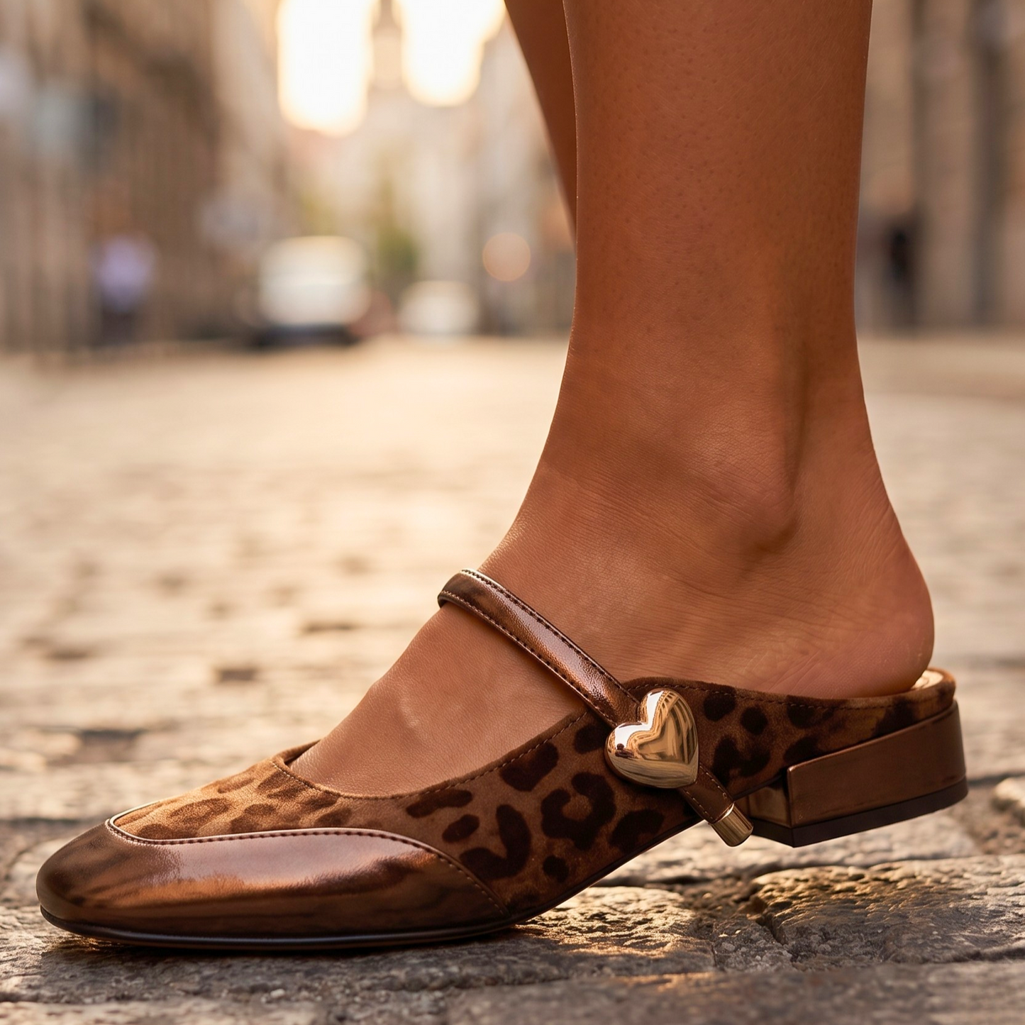 Marisol Metallic Mary Jane Mules