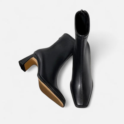 Square-Toe Sculptural Boot