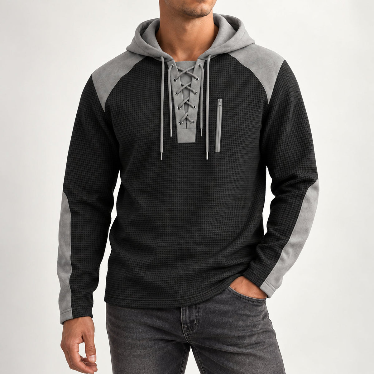 Colter Lace-Up Hoodie