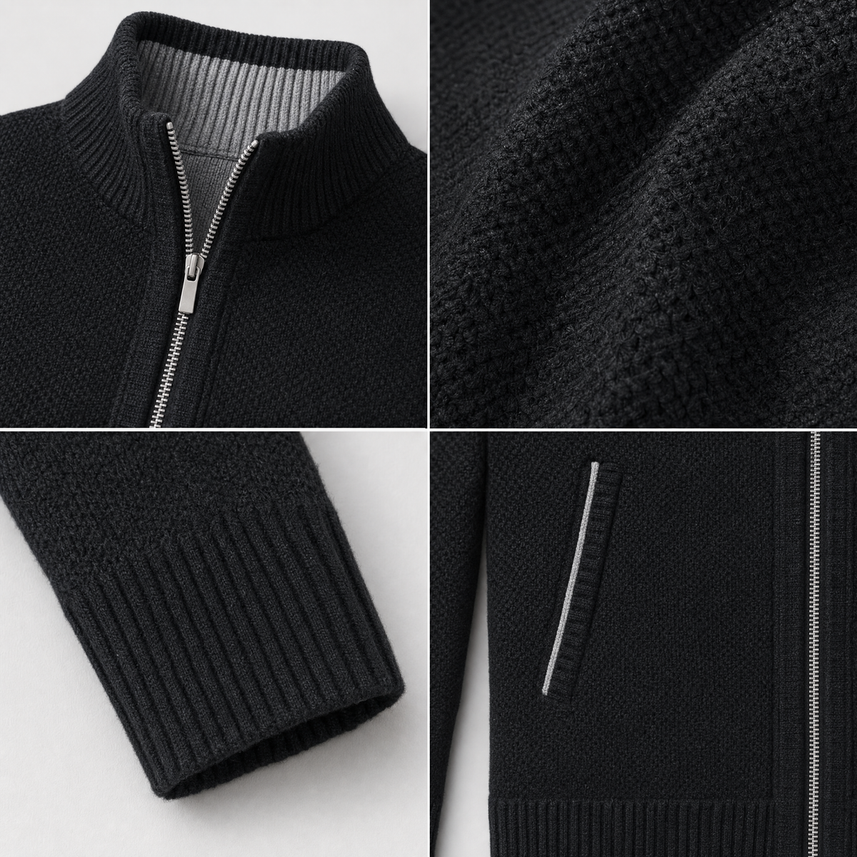 Brera Stand-Collar Cardigan