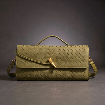 Handwoven Leather Envelope Bag
