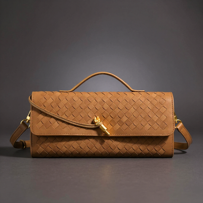 Handwoven Leather Envelope Bag