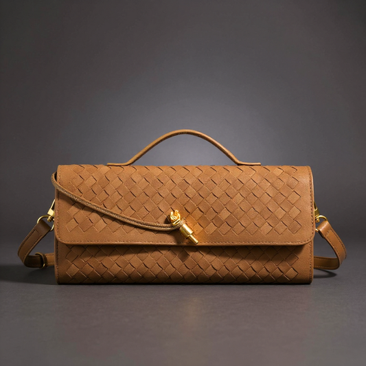 Handwoven Leather Envelope Bag