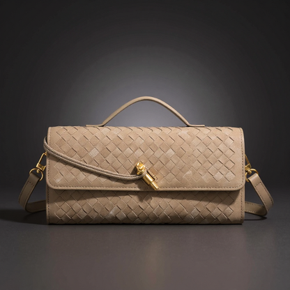 Handwoven Leather Envelope Bag