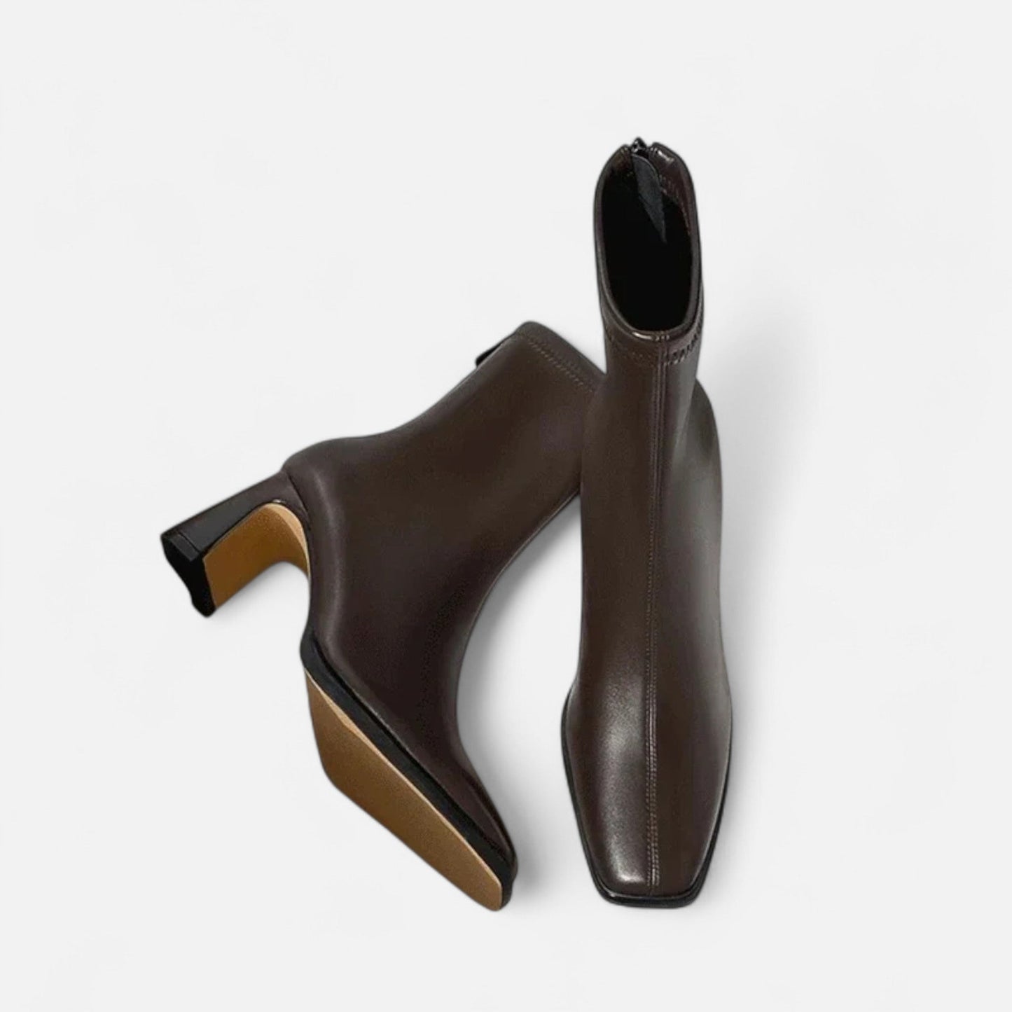 Square-Toe Sculptural Boot