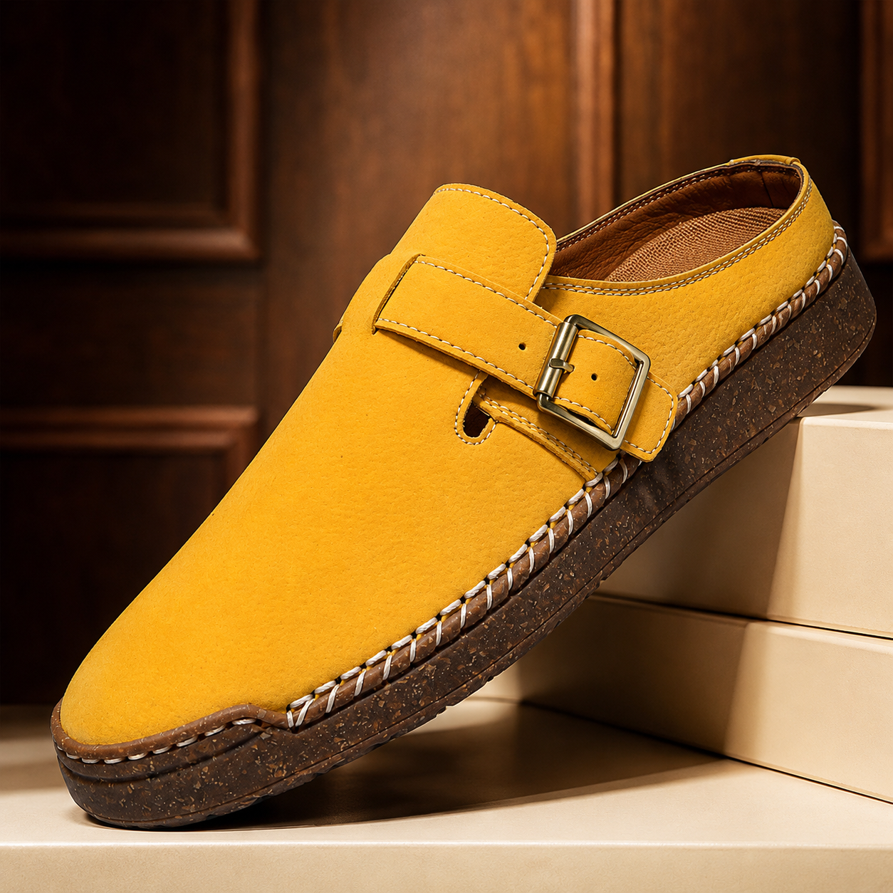 Harwick Suede Buckle Loafers
