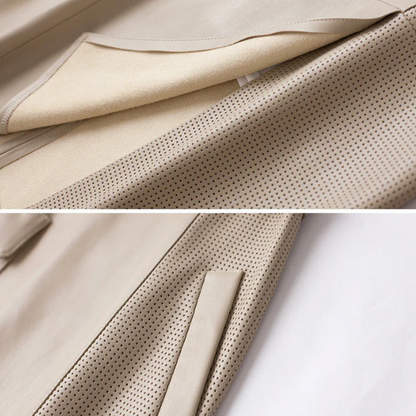 Sienna Buckled Leather Skirt