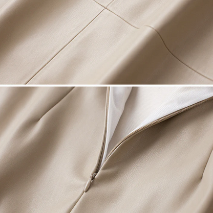 Sienna Buckled Leather Skirt