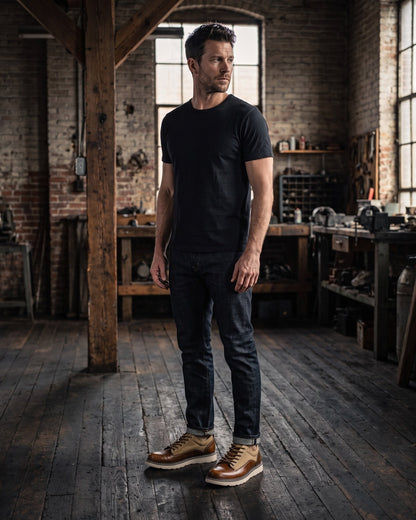 Ashbourne Canvas-Leather Trainer