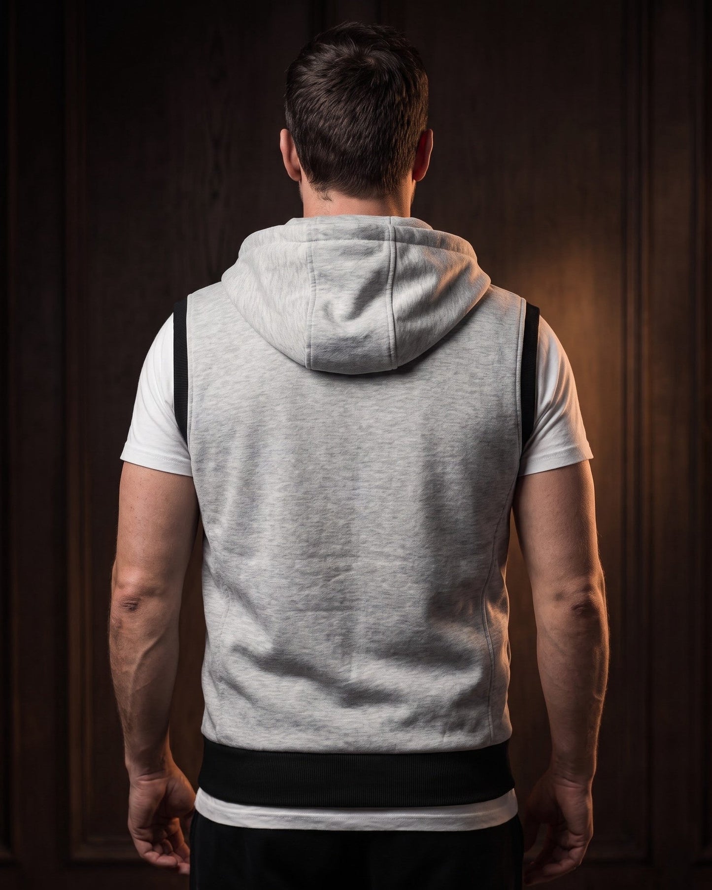 Maddox Sleeveless Zip Hoodie Vest