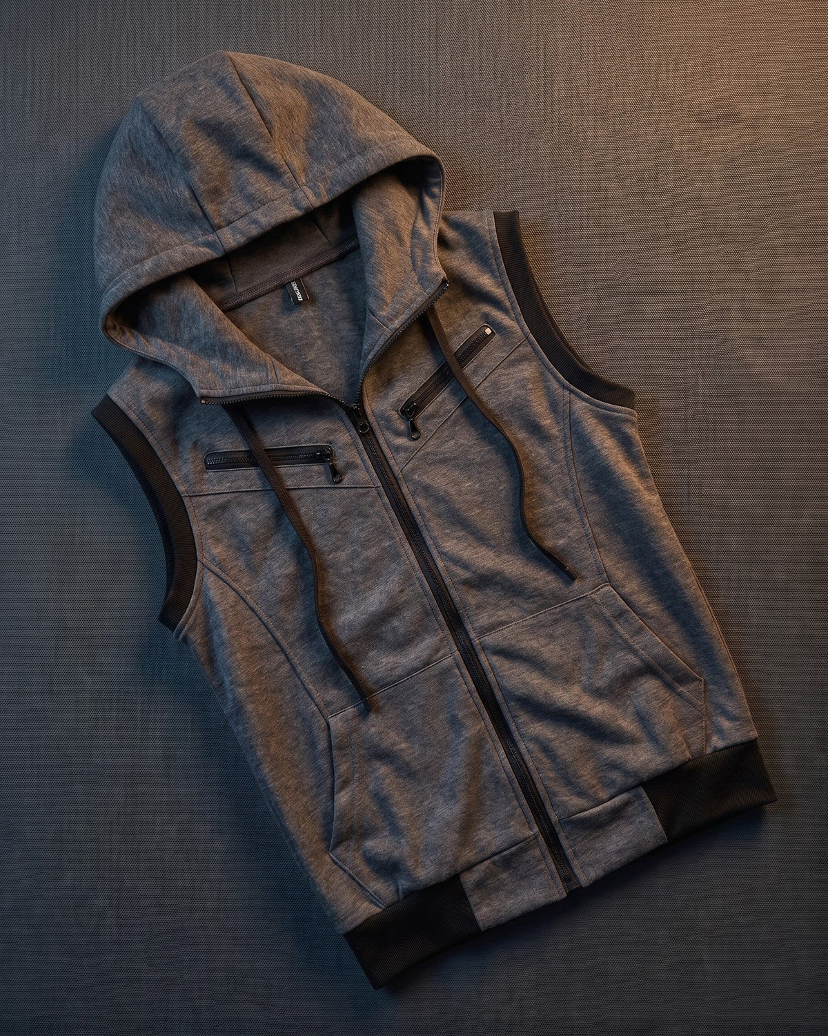 Maddox Sleeveless Zip Hoodie Vest