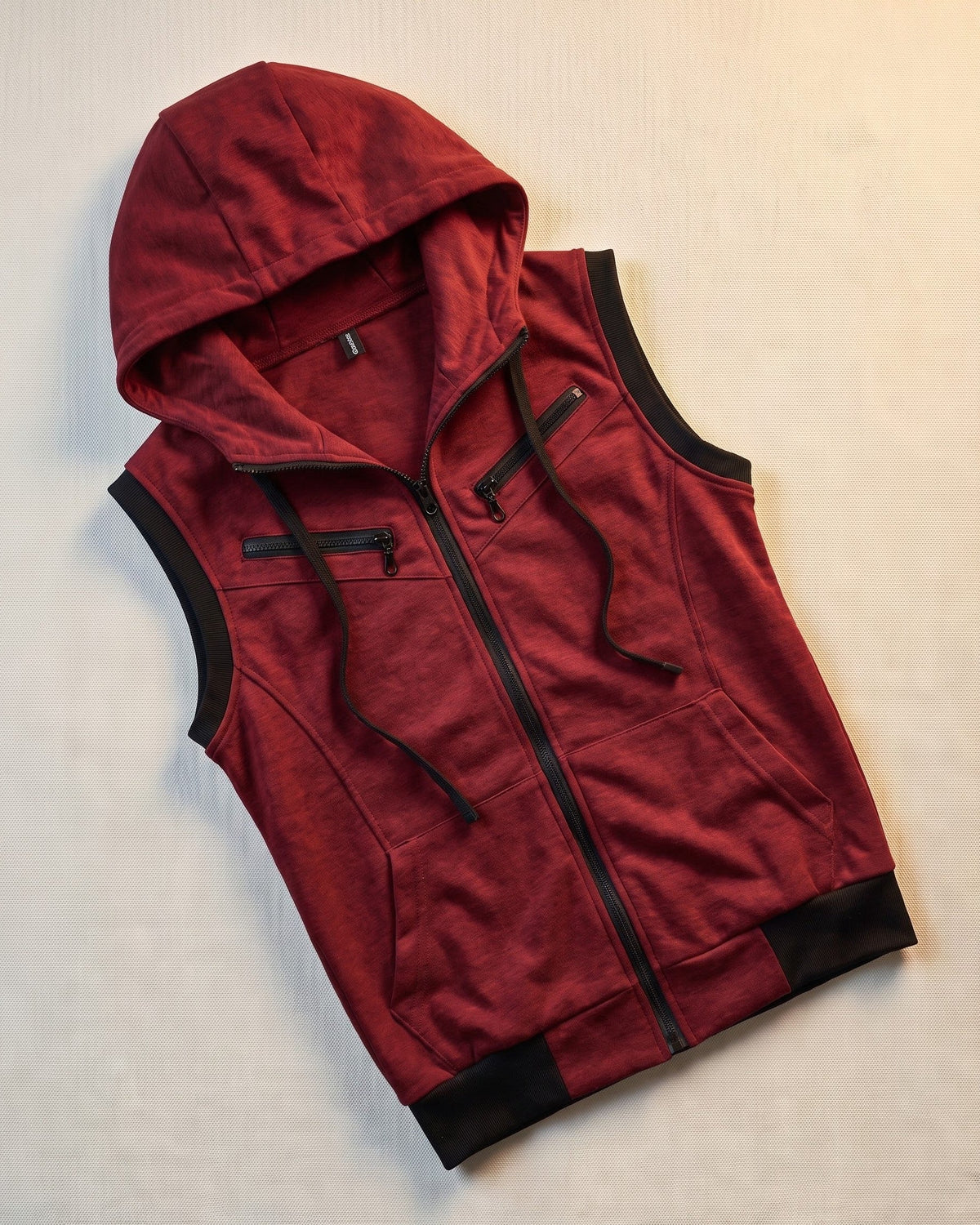 Maddox Sleeveless Zip Hoodie Vest