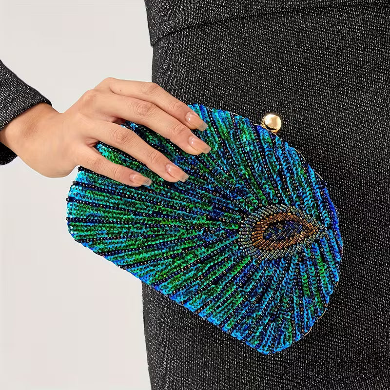 Empress Peacock Clutch Bag