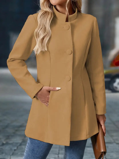 Marchesa Stand-Collar Coat