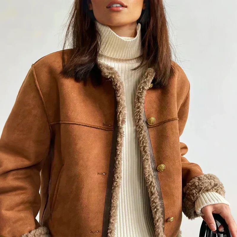 Shearling-Lined Aviator Jacket