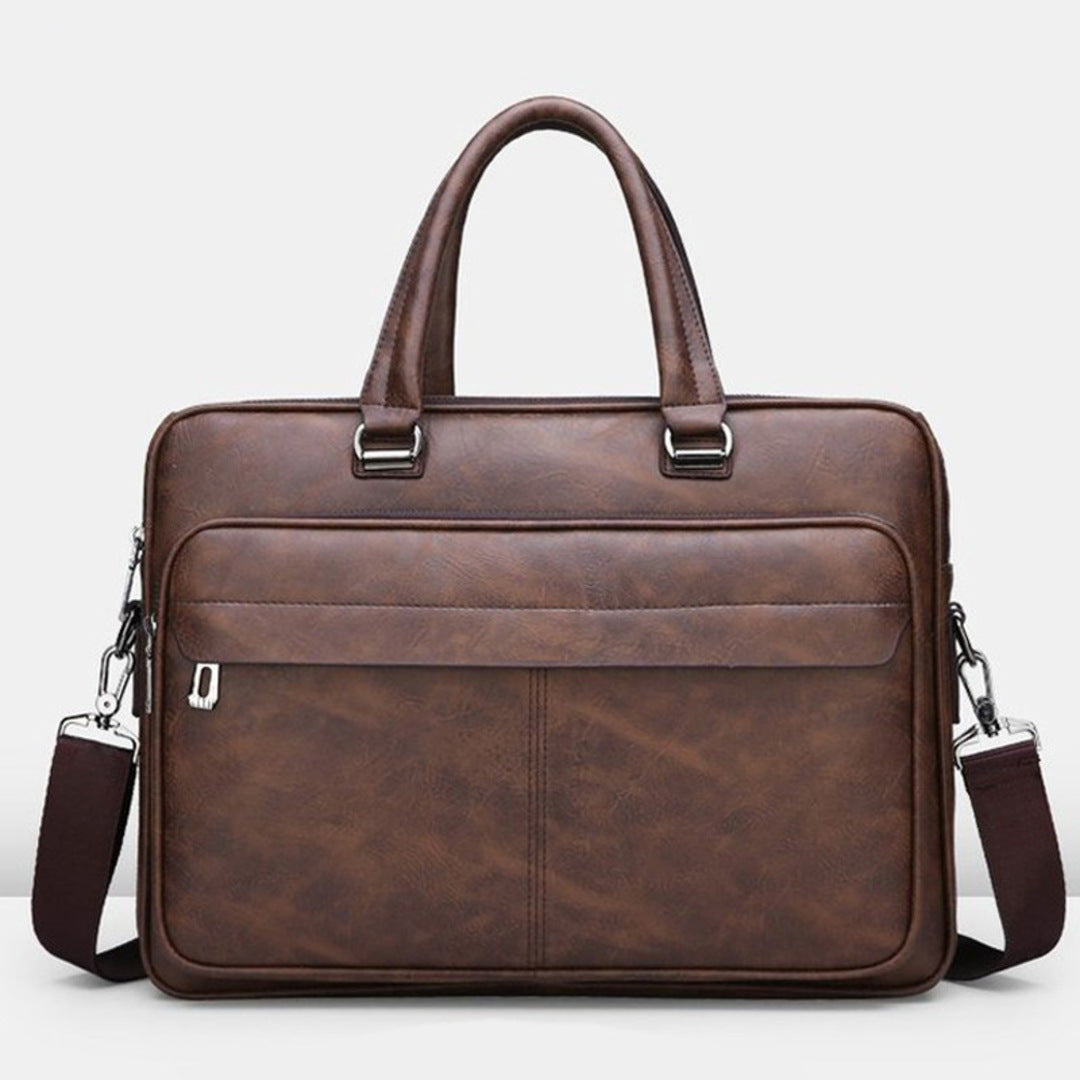 Executive Full-Grain Leather Attaché