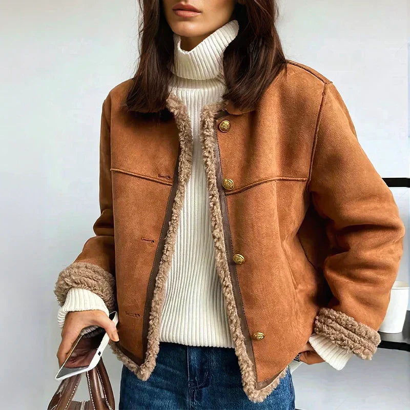 Shearling-Lined Aviator Jacket