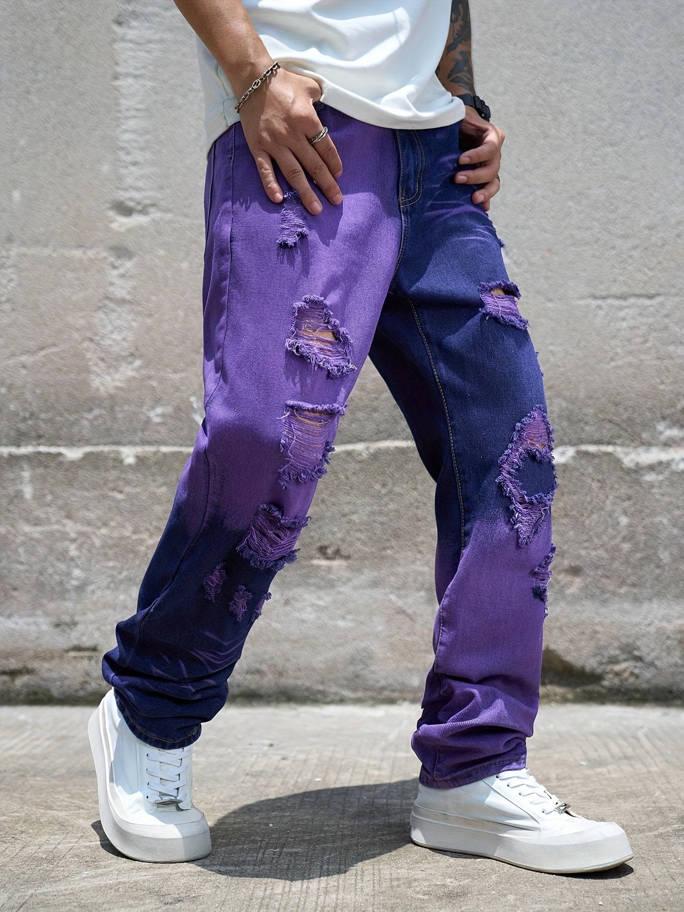 Wardell Tie-Dye Distressed Jeans