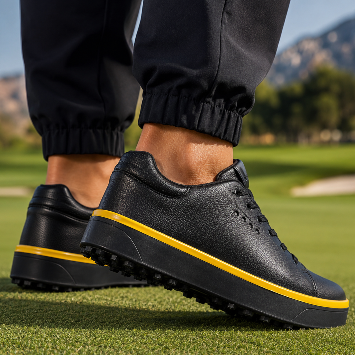 Parcours Noir Gold Golf Shoes
