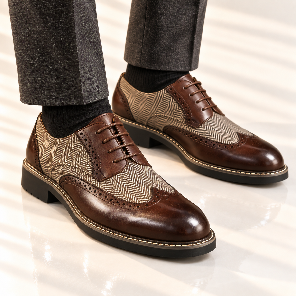 Carrington Herringbone Oxfords