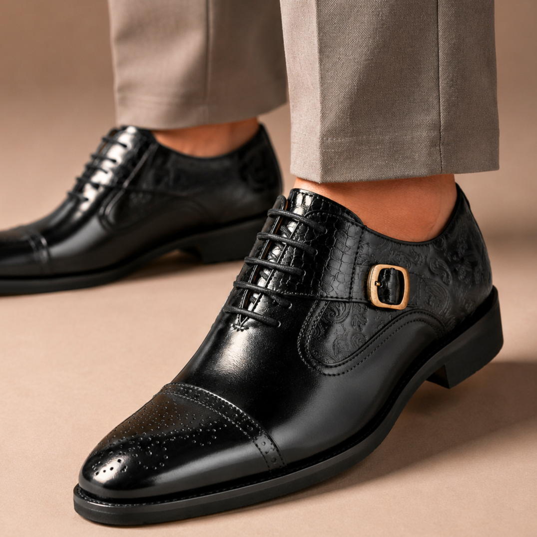 Antiqued Monk-Strap Oxford