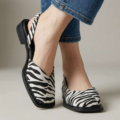 Bordeaux Leather Slingback Flats