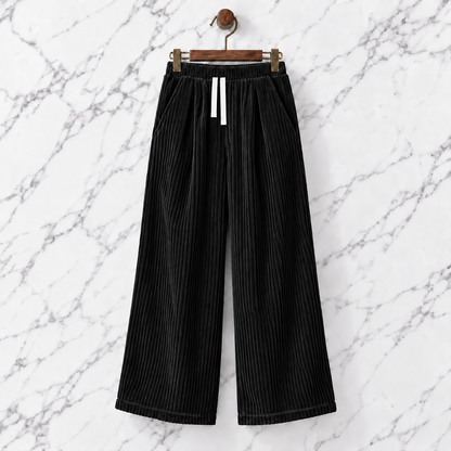 Wide-Leg Corduroy Pants