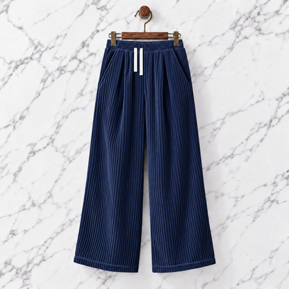 Wide-Leg Corduroy Pants