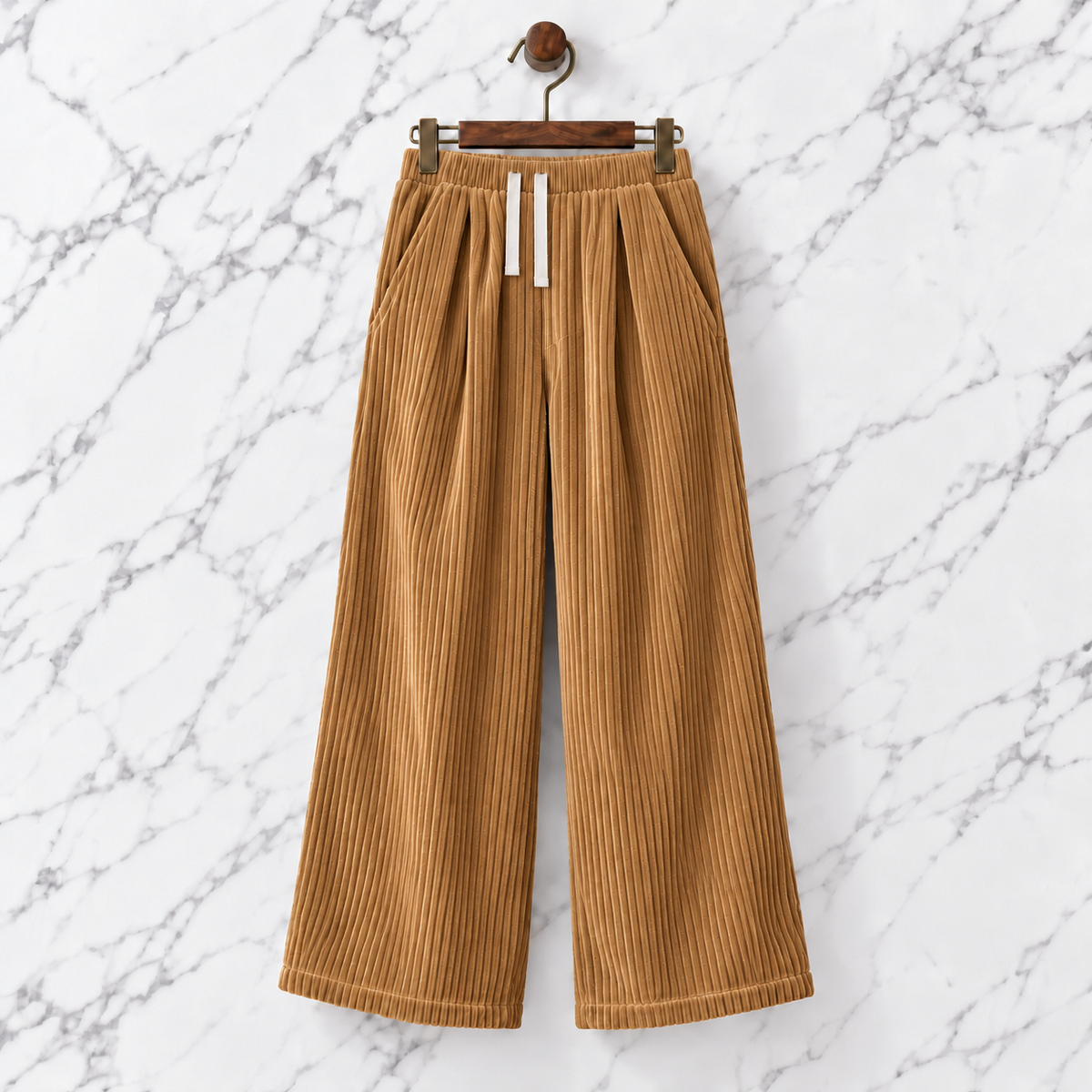 Wide-Leg Corduroy Pants
