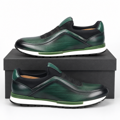 Oxblood Drift Laceless Leather Racer