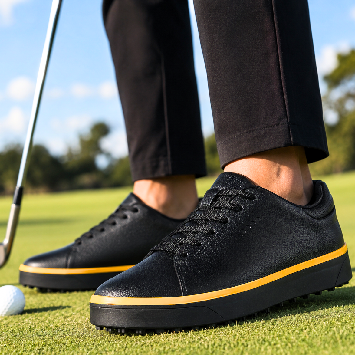 Parcours Noir Gold Golf Shoes