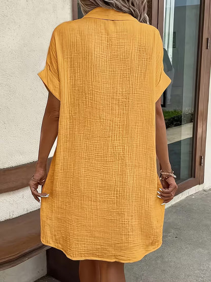 Provence Crinkle Oversized Shirtdress