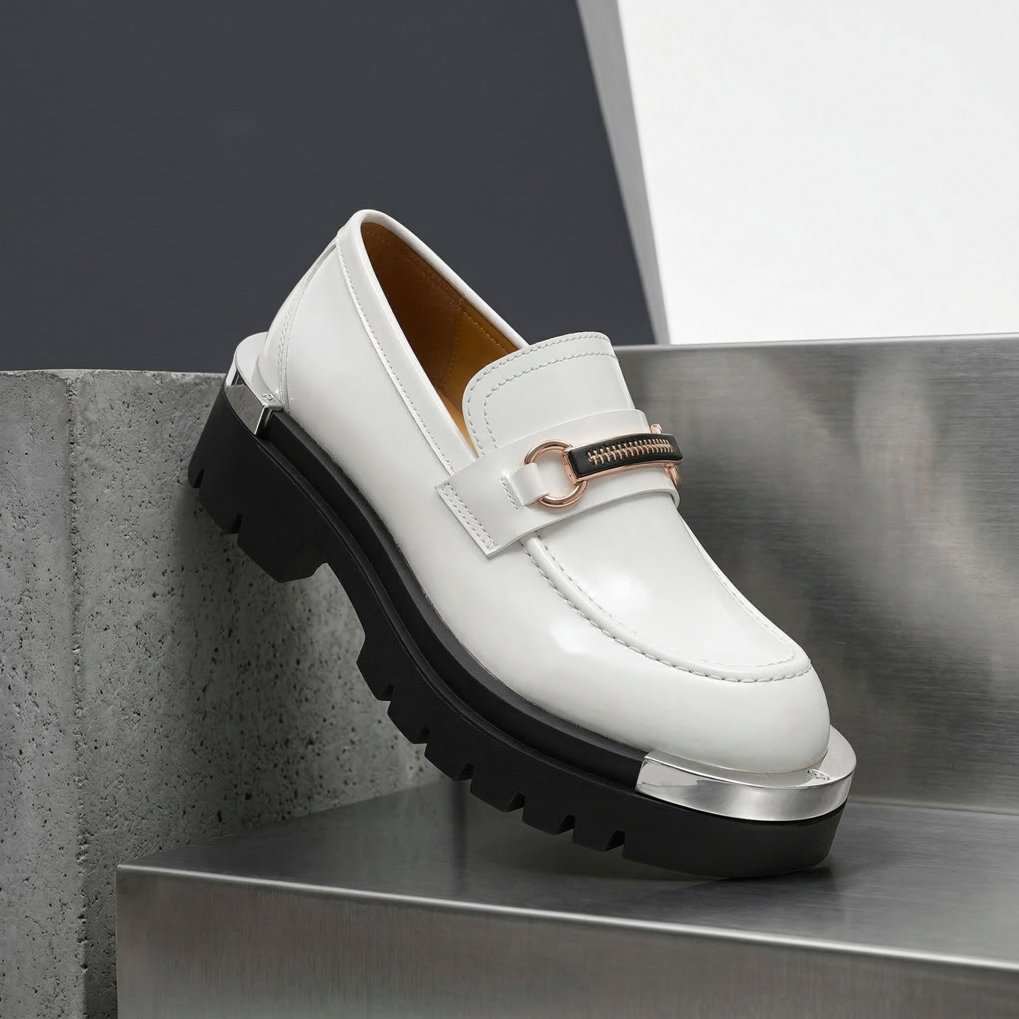Blanc Monolith Platform Loafer