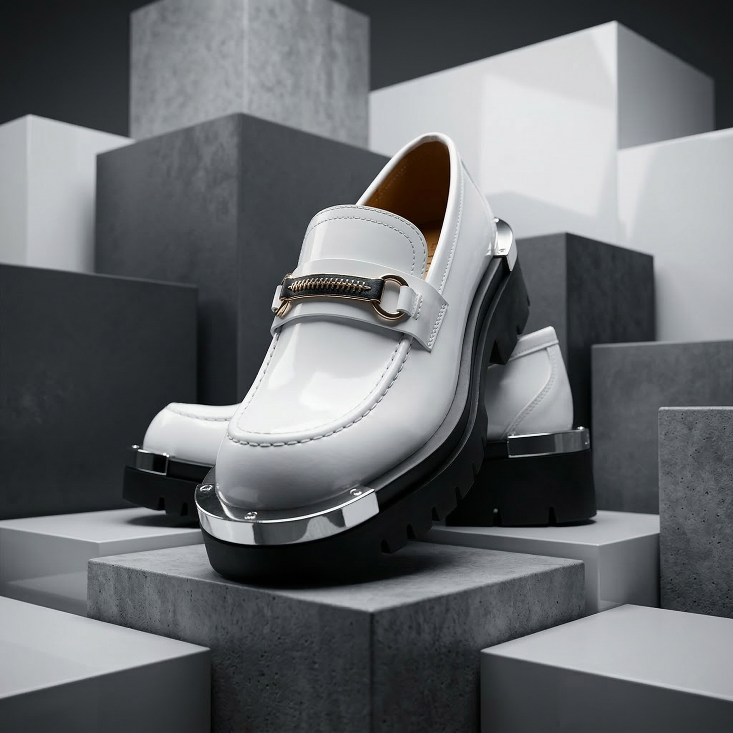 Blanc Monolith Platform Loafer
