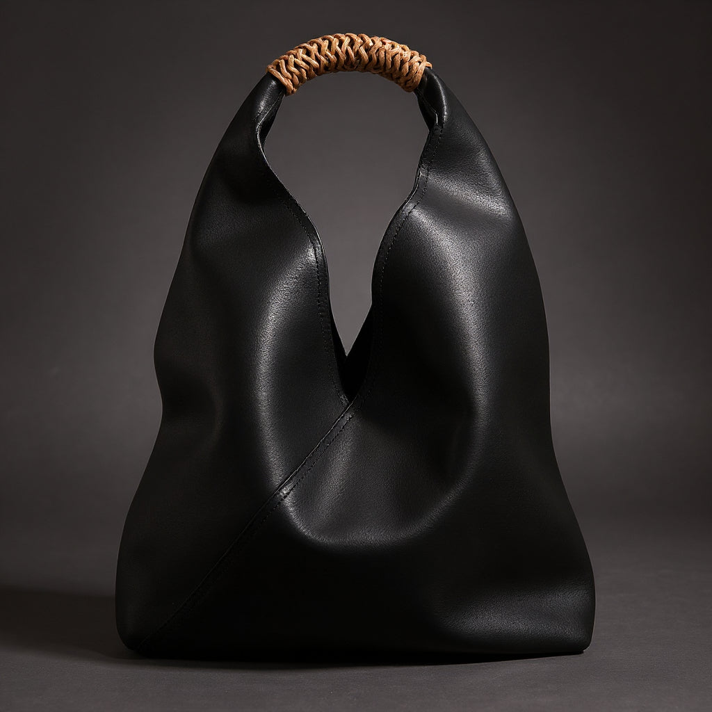 Amber Braided-Handle Slouch Tote