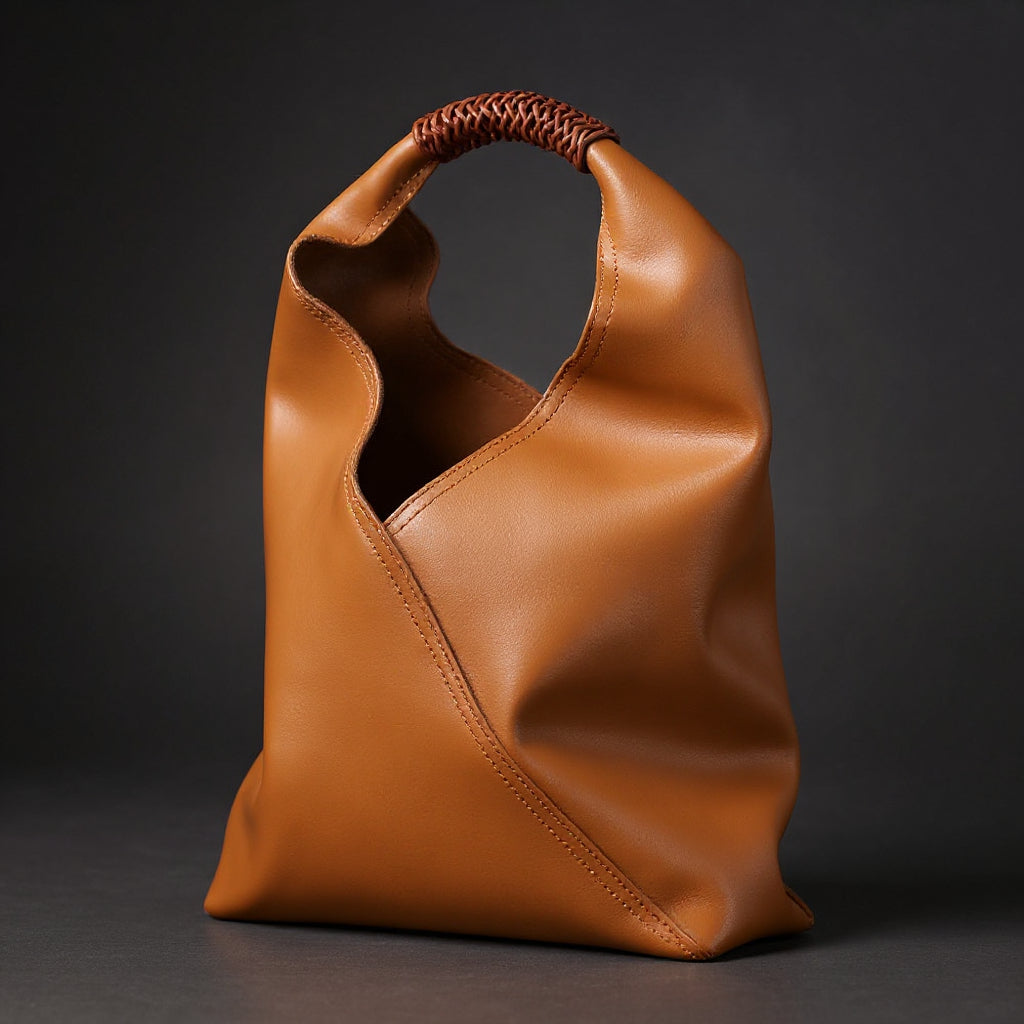 Amber Braided-Handle Slouch Tote