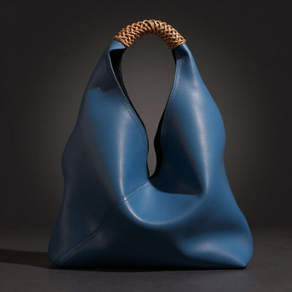 Amber Braided-Handle Slouch Tote
