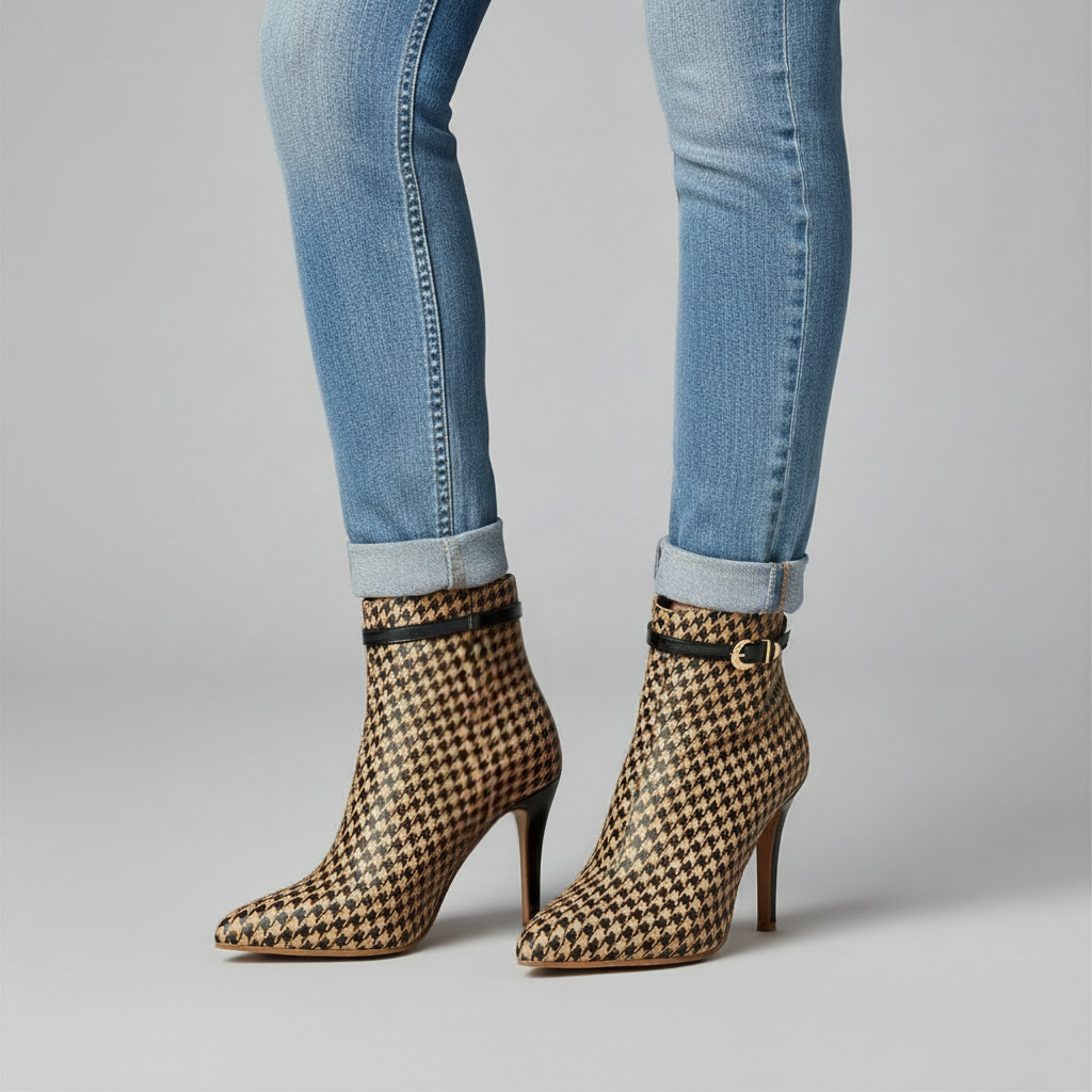 Savile Patterned Heel Boot