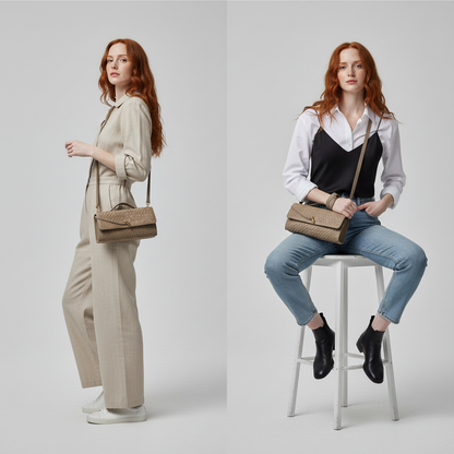 Handwoven Leather Envelope Bag