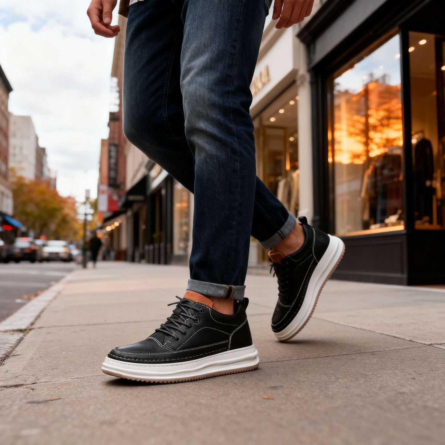 Nubuck Terracotta-Tab Trainer