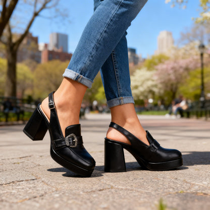 Le Cavalier Slingback Loafer Heels