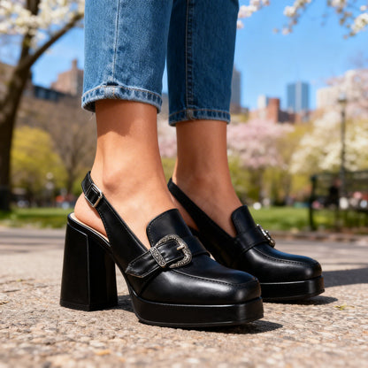 Le Cavalier Slingback Loafer Heels