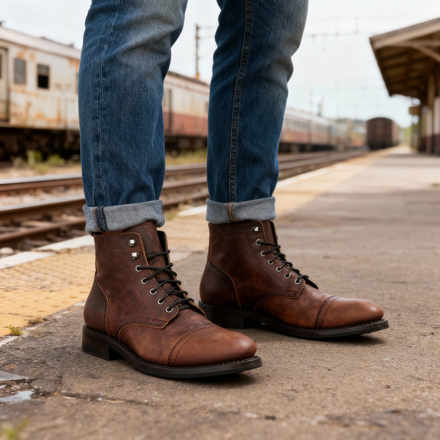 Heritage Cap-Toe Lace-Up Boot