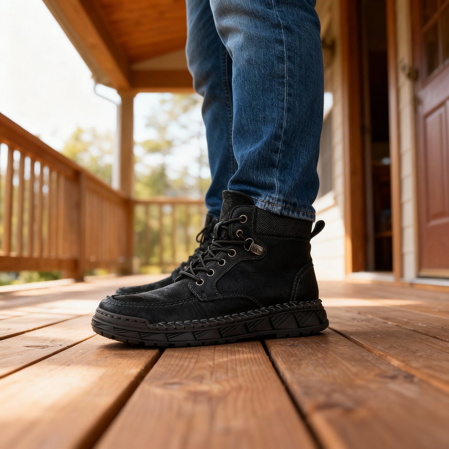 Trailmaster Leather Moc-Toe Boots