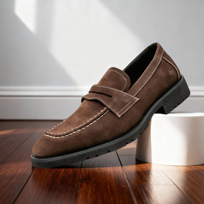 Classic Leather Slip-On with Saddle Strap