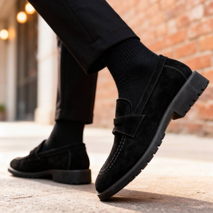 Classic Leather Slip-On with Saddle Strap