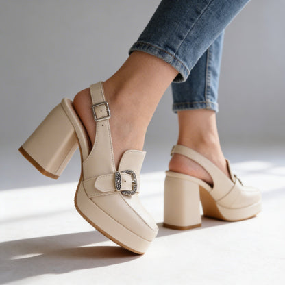 Le Cavalier Slingback Loafer Heels