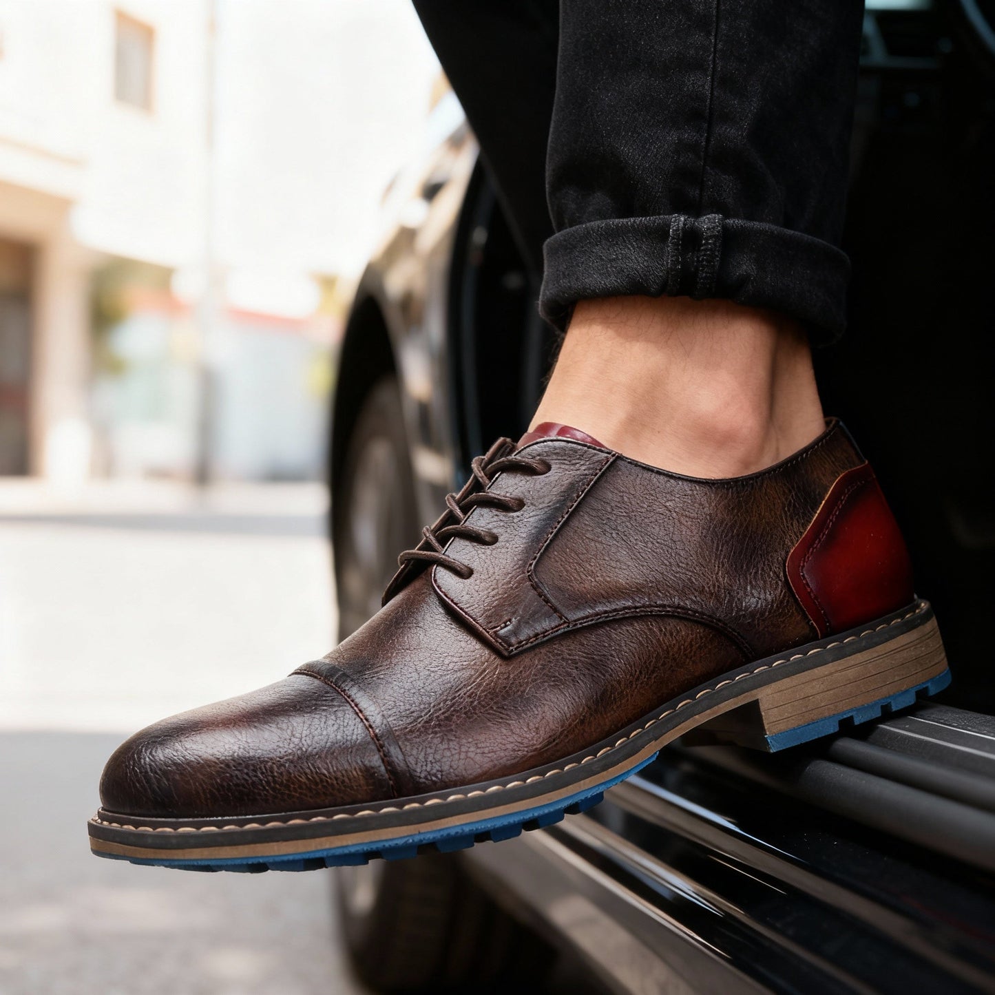 Signature Dress Shoe with Textured Leather Finish